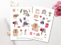 Preview: Weihnachten Schneemann Sticker Set